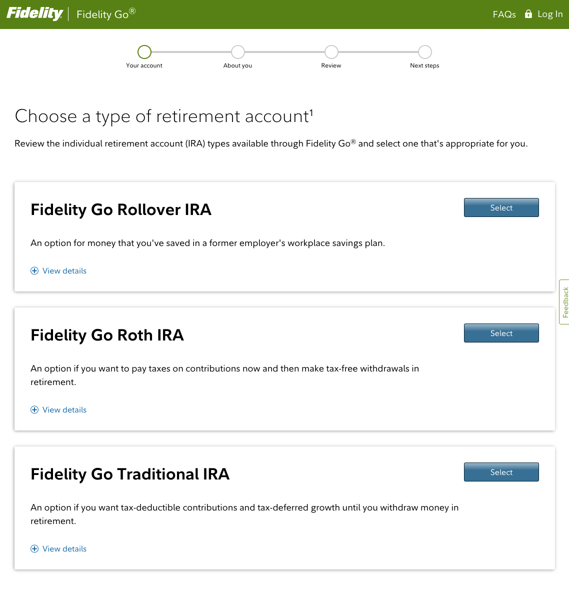 Log in to your Fidelity Investments or NetBenefits accounts here.