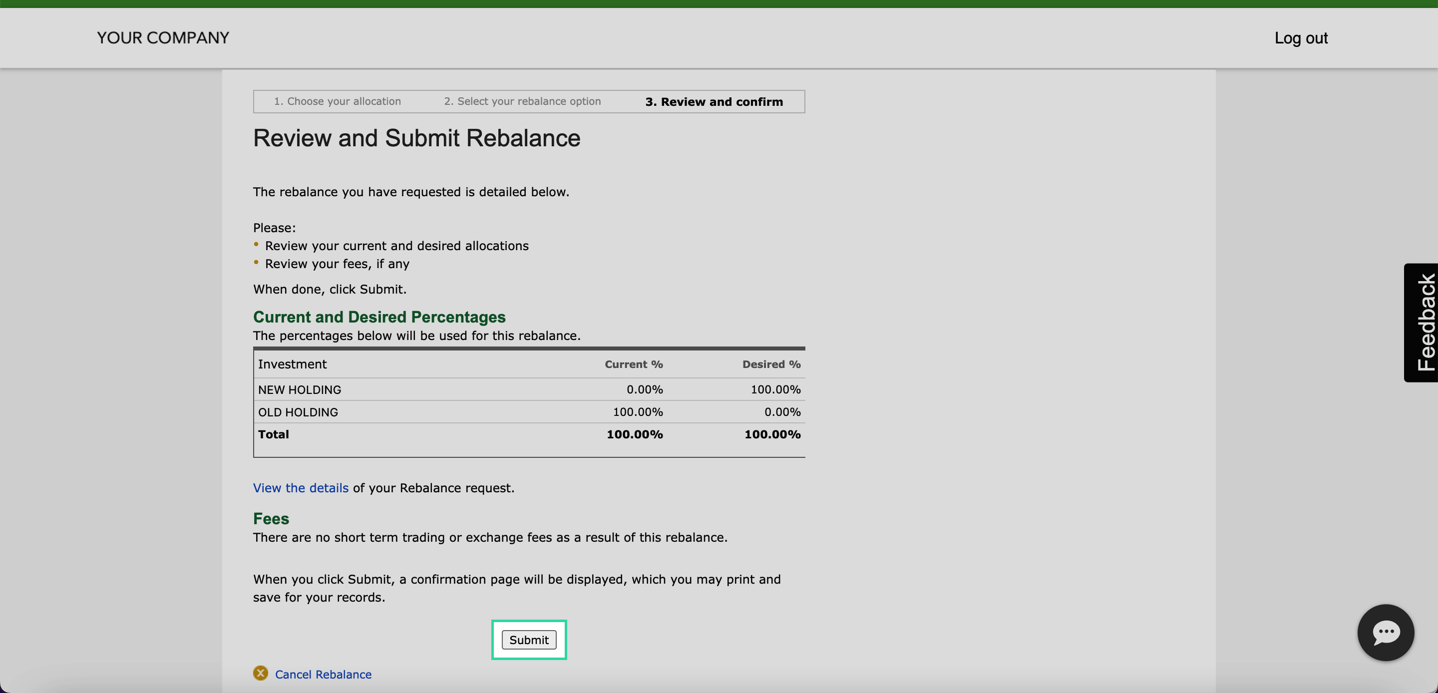 Review your changes, and click on “Submit”. You’re all done!